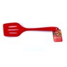 Kit 5 Utensílios De Silicone Colher Vazada Raspador Concha Espatula - Vermelho - 3