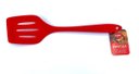 Ver imagem 3 de Kit 5 Utensílios De Silicone Colher Vazada Raspador Concha Espatula - Vermelho