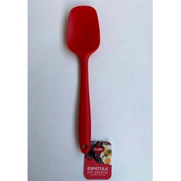 Kit 5 Utensílios De Silicone Colher Vazada Raspador Concha Espatula - Vermelho - 5