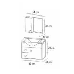 Conjunto para Banheiro Crystal Suspenso - Fabribam Gabinetes - 8 Conjunto para Banheiro Crystal Suspenso - Fabribam Gabinetes - 8