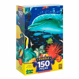 Quebra-cabeça - Puzzle - 150 Peças - Amigos do Mar - Grow - 1