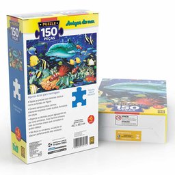 Quebra-cabeça - Puzzle - 150 Peças - Amigos do Mar - Grow - 3