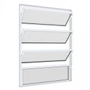 Ver imagem 2 de Janela Basculante sem Grade Riobras Alumínio 80x60cm