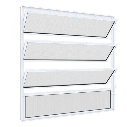Janela Basculante sem Grade Riobras Alumínio 80x80cm Branco