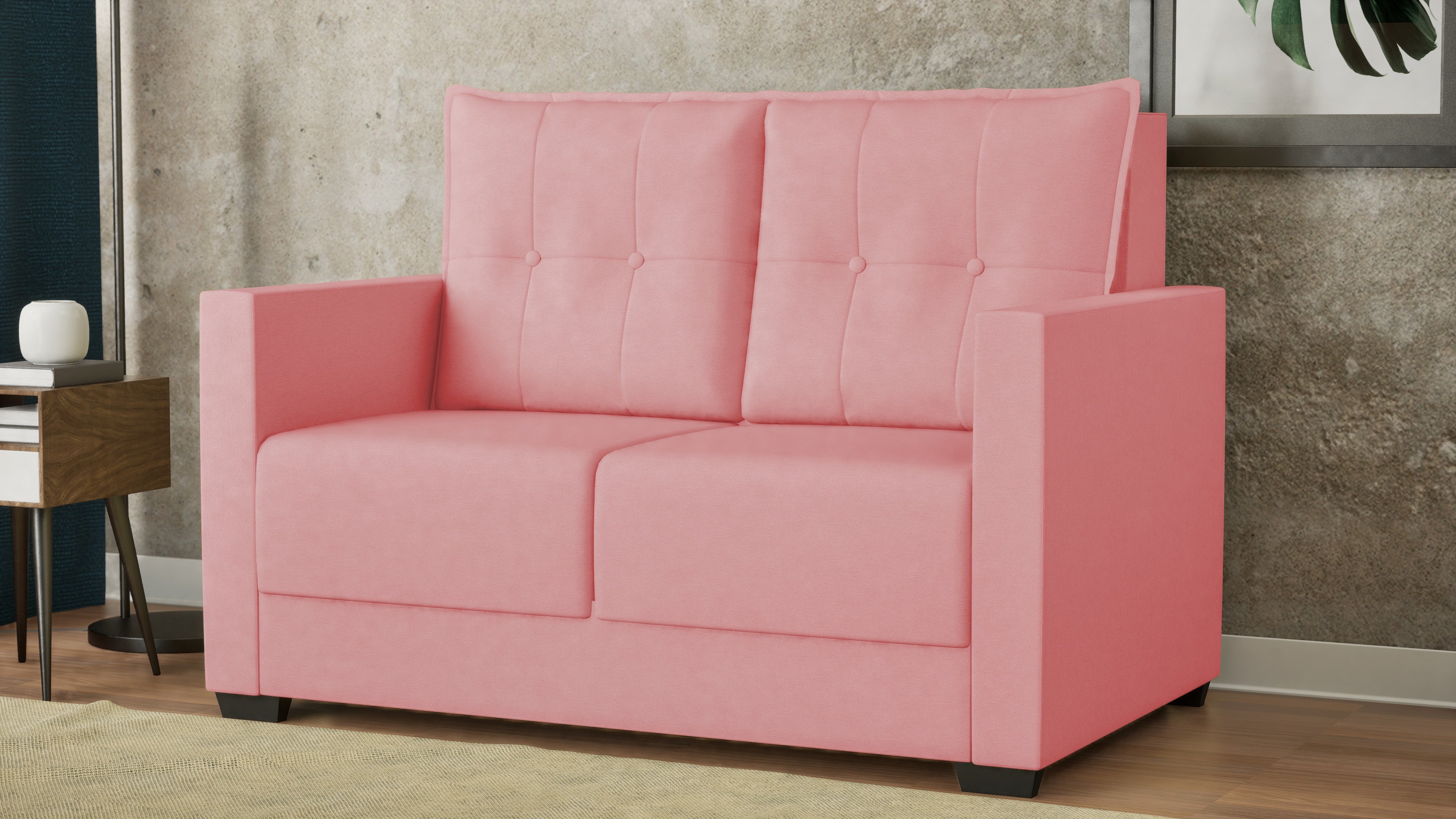 Sofa 2 Lugares Pequeno Confortavel 1,40m Berlim Bellamado:rose - 4