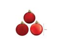 Ver imagem 1 de Super Kit 30 Bolas De Natal Glitter, Lisa e Fosca Vermelha 4cm - Rio Master