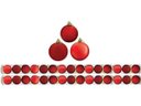 Ver imagem 2 de Super Kit 30 Bolas De Natal Glitter, Lisa e Fosca Vermelha 4cm - Rio Master