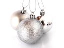 Ver imagem 3 de Super Kit 30 Bolas de Natal Glitter, Lisa e Fosca Prata 4cm - Rio Master