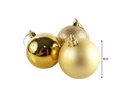Ver imagem 1 de Kit Bola de Natal Mista Dourado 12 Unidades 8cm - Riomaster