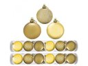 Ver imagem 2 de Kit Bola de Natal Mista Dourado 12 Unidades 8cm - Riomaster