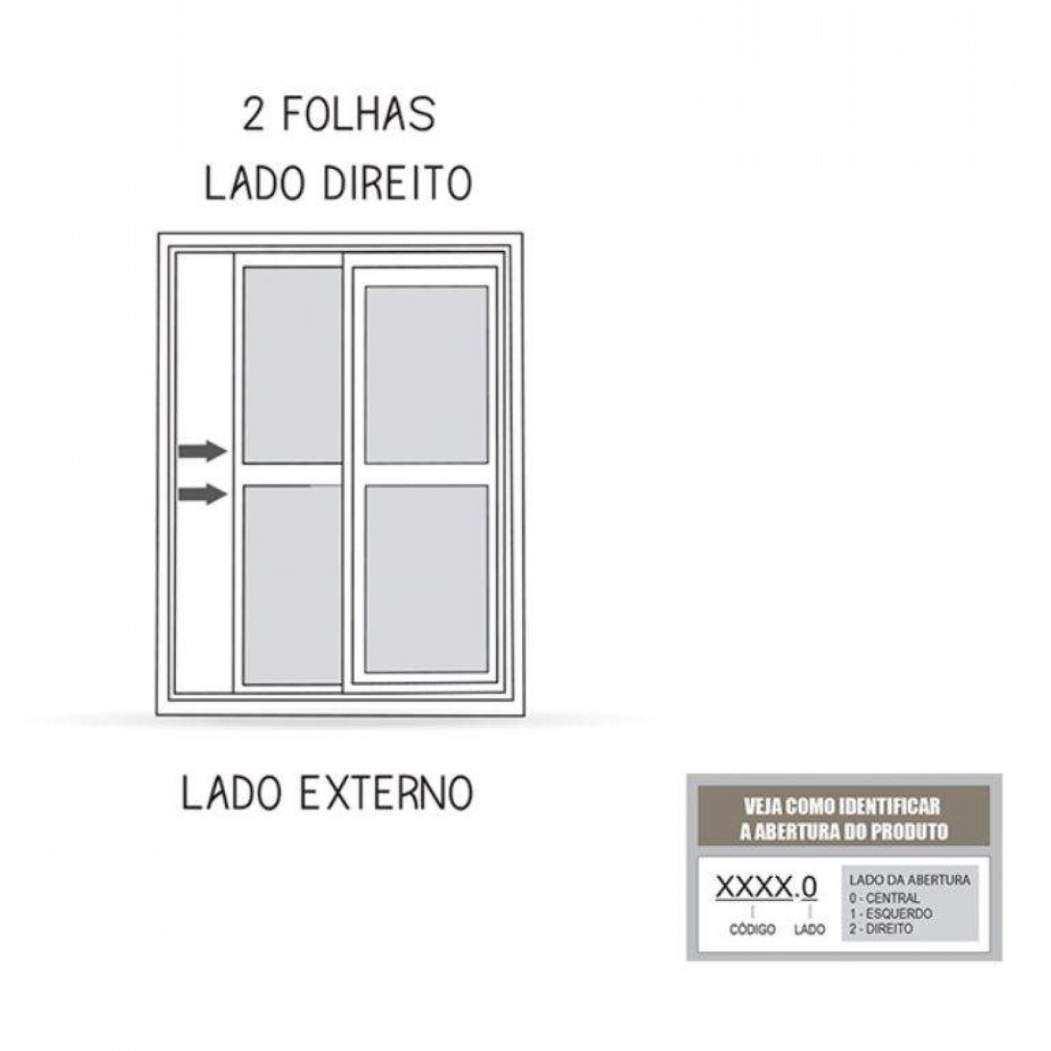 Porta de Aço de Correr 213x150cm 3 Folhas com Vidro Liso Ullian Esquadrias Metálicas - 4