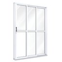 Ver imagem 2 de Porta de Aço de Correr 213x150cm 3 Folhas com Vidro Liso Ullian Esquadrias Metálicas