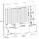 Ver imagem 4 de Estante Painel para TV 60 Pol. Natan H01 Off White/Cinamomo - Mpozenato