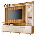 Ver imagem 1 de Estante Painel para TV 60 Pol. Natan H01 Off White/Cinamomo - Mpozenato