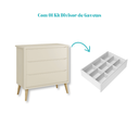 Ver imagem 4 de Quarto de Bebê Berço + Cômoda + Guarda Roupa Retrô Areia Theo Madeira Natural