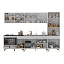Ver imagem 5 de Cozinha Modulada Completa Compacta 5 Pçs com Balcão para Cooktop Veneza Multimóveis MP2270