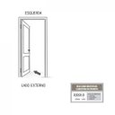 Ver imagem 4 de Porta de Giro Madeira Duraplac 215x85cm Batente de Aço 12cm Riobras