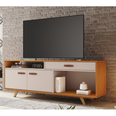 Rack para Tv até 65'' Polegadas Impar Jcm Móveis Cinamomo/off White
