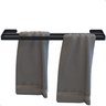 Porta Toalha Duplo Toalheiro Suporte Banheiro Preto Max - 3