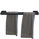 Ver imagem 3 de Porta Toalha Duplo Toalheiro Suporte Banheiro Preto Max