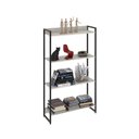Ver imagem 3 de Kit 2 Estantes Multiuso Escritório Industrial 4 Prateleiras Areta 145x80cm C01 Snow - Lyam Decor