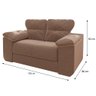 Sofá Mamflex 1025 Londrina 3 e 2 lugares em tecido veludo Choco - 4