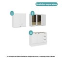 Ver imagem 6 de Cozinha Milla Vista 8 Portas 3 Gavetas MDF 200cm Branco Móveis Carraro