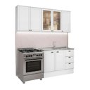 Ver mais imagens de Cozinha Milla Vista 8 Portas 3 Gavetas MDF 200cm Branco Móveis Carraro
