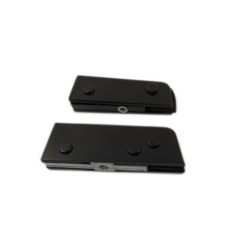 Dobradiça superior + inferior para porta pivotante de vidro temperado blindex - Preto