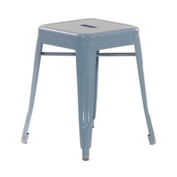 KIT - 2 x banquetas baixas Iron Tolix - 45 cm - Design industrial - Azul pastel - 2