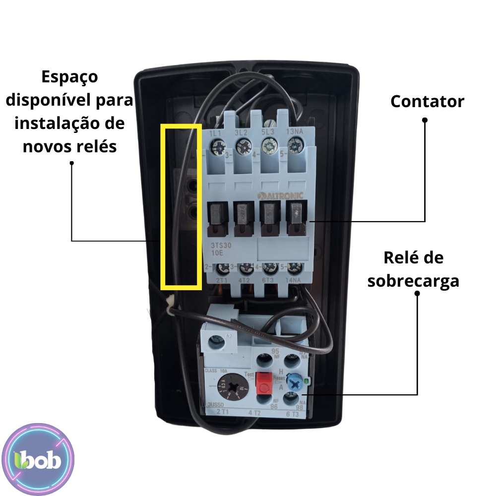 Chave de Partida Monofásica 0,75/1cv 220V 10A C/ Botoeira - 7