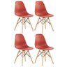 Kit 4 Cadeiras Charles Eames Eiffel Dsw - Base de Madeira Clara - Terracota - 1
