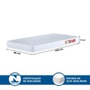 Ver imagem 2 de Colchão Infantil 68x148 Espuma Firme D20 Branco para Mini Cama Criança Sono Confortável Macio