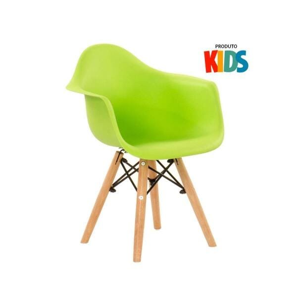 Cadeira infantil Eames Junior com apoio de braços - Kids - Verde limão - 3