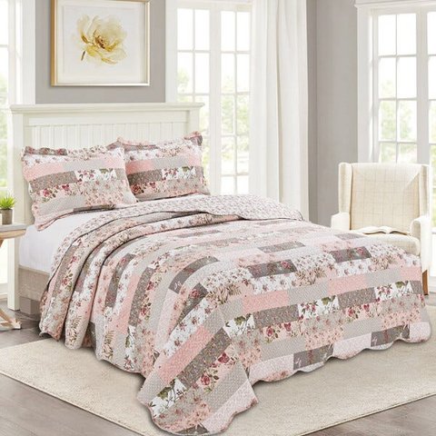 Colcha Casal Evolution Patchwork 3 Peças Camesa