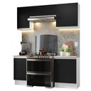 Ver imagem 3 de Armário de Cozinha Compacta 180cm Branco/Preto Glamy Madesa 12
