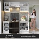 Ver imagem 7 de Armário de Cozinha Compacta 180cm Branco/Preto Glamy Madesa 12