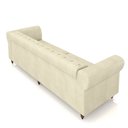 Ver imagem 6 de Sofá Living Sala de Estar Stanford Chesterfield 3 Lugares 260cm Pés de Madeira Couro Off White G58 -