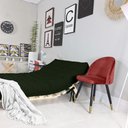 Ver imagem 3 de Futon Casal Tokio Sofa Cama Verde Militar Com Madeira Maciça