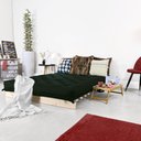 Ver imagem 2 de Futon Casal Tokio Sofa Cama Verde Militar Com Madeira Maciça