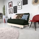 Ver imagem 5 de Futon Casal Tokio Sofa Cama Verde Militar Com Madeira Maciça