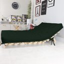 Ver imagem 4 de Futon Casal Tokio Sofa Cama Verde Militar Com Madeira Maciça