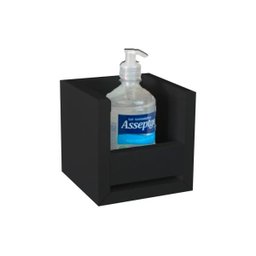 Suporte Álcool em Gel Preto Em Mdf - 2