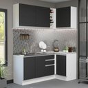 Ver imagem 1 de Cozinha Completa 269001 Com Armário E Balcão Branco/Preto