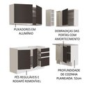 Ver mais imagens de Cozinha Completa 269001 Com Armário E Balcão Branco/Preto