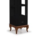 Ver imagem 3 de Cristaleira 1 Porta e Laterais em Vidro 3 Prateleiras 60110 Linz Móveis - Preto/Imbuia Glazer