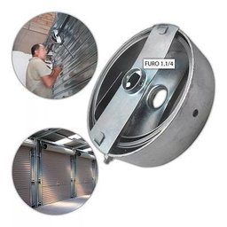 04 Mola Para Porta De Aço Enrolar 6 Metros Furo 1 1/4 - 1