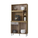Ver imagem 3 de Armário para Cozinha Kit Duda 90 Cm Damasco Ripado Off White- Poquema