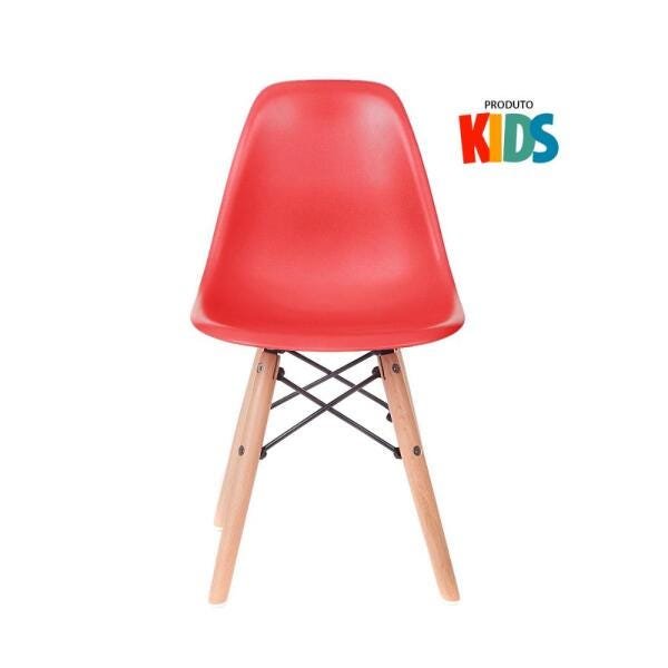 Kit 4 Cadeiras Infantil Eames Eiffel Junior - Kids - Vermelho - 3