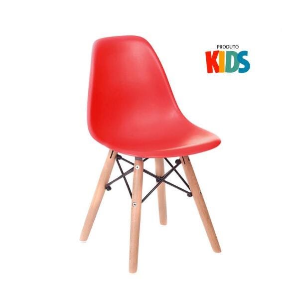 Kit 4 Cadeiras Infantil Eames Eiffel Junior - Kids - Vermelho - 2
